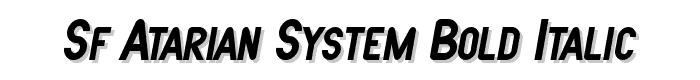 SF Atarian System Bold Italic font